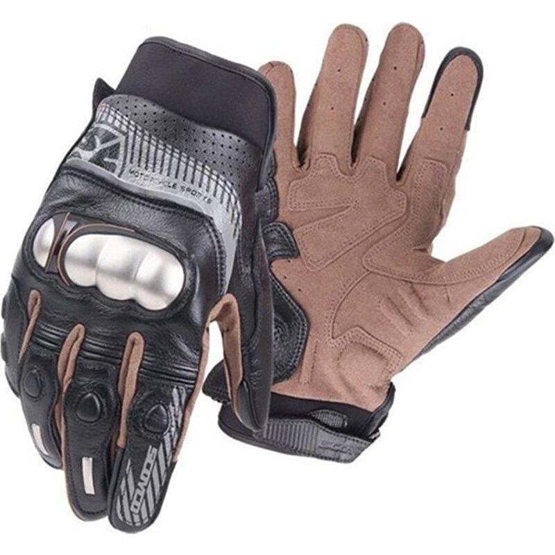 Scoyco Mc60 Deri Kevlar Kaplama Dokunmatik Motosiklet Eldiveni
