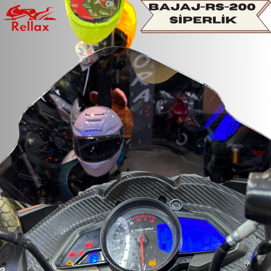 RELLAX BAJAJ PULSAR RS 200 SPOR FÜME CAM İŞLEMELİ
